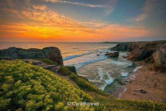 Coucher de soleil sur Quiberon (encadrement)